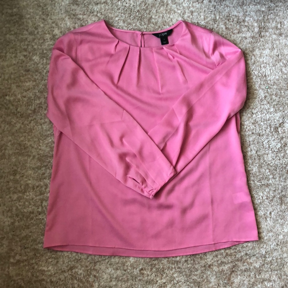 Pink J Crew Blouse